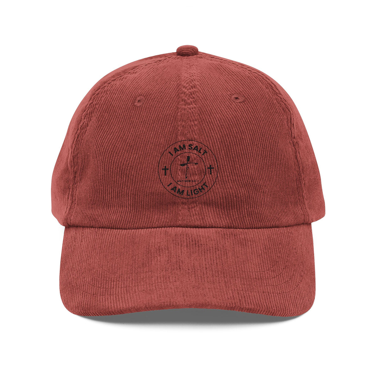 I am Salt I am Light Vintage Embroidered Corduroy Cap