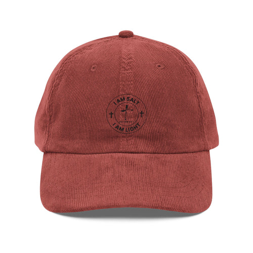I am Salt I am Light Vintage Embroidered Corduroy Cap