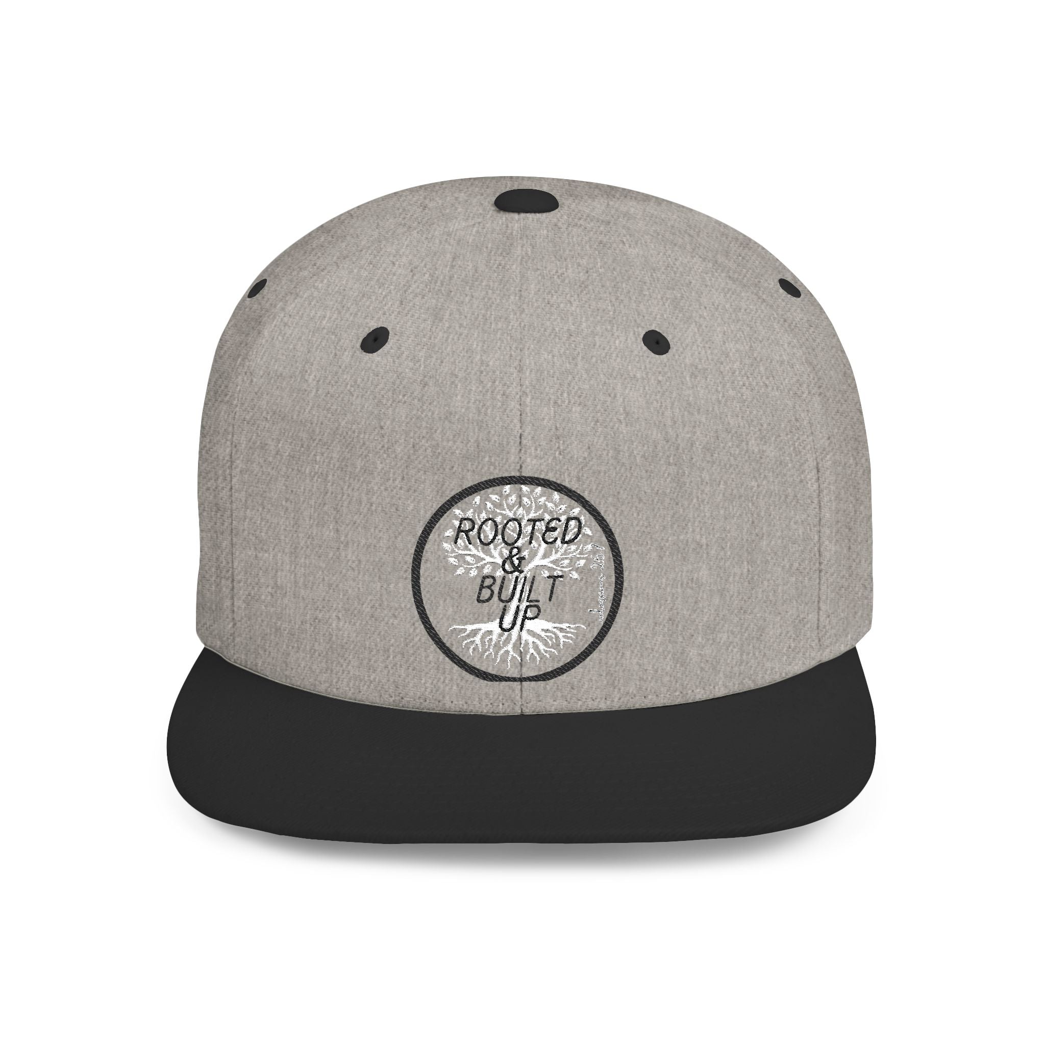 Rooted And Built Up Flat Bill Snapback Hat
