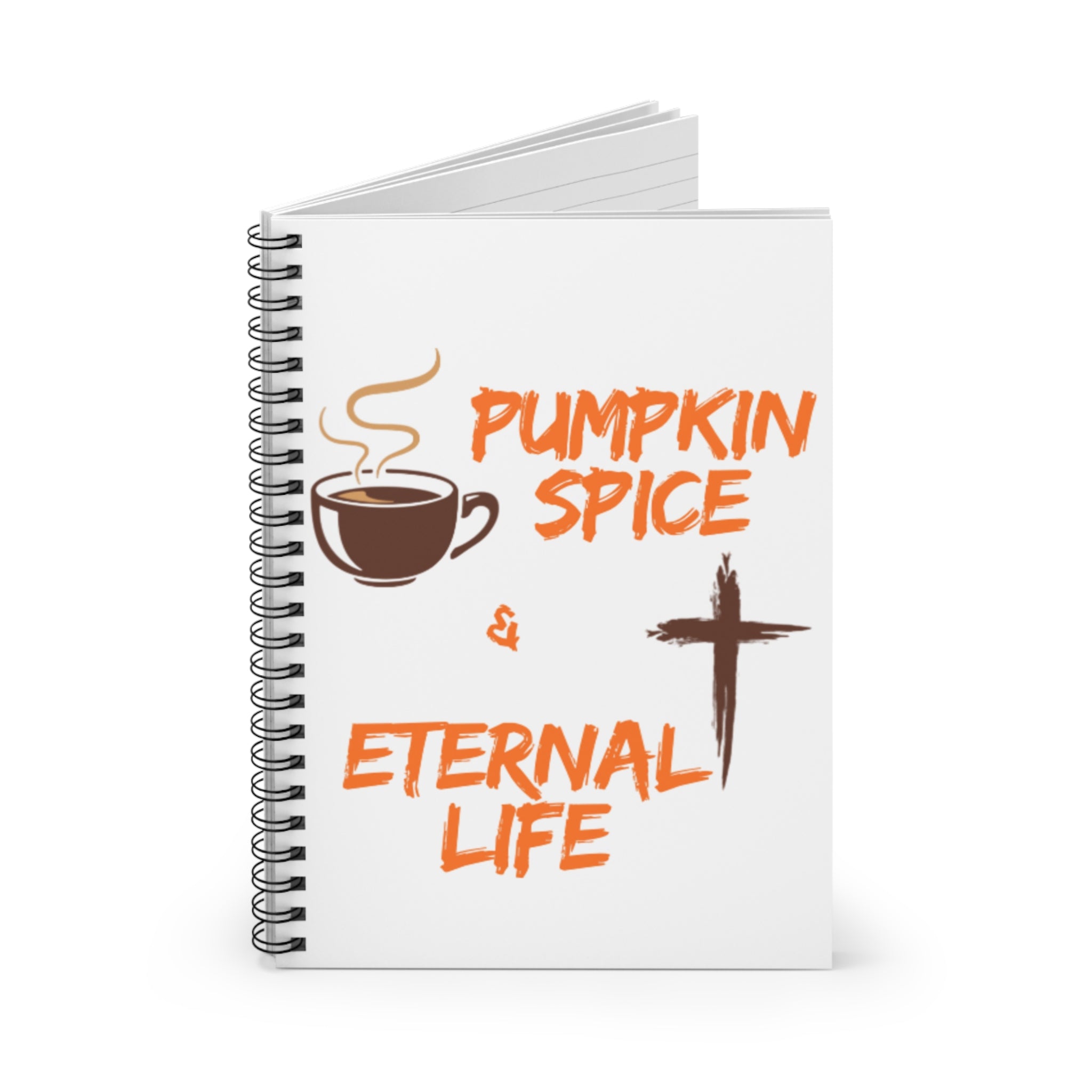 Pumpkin Spice & Eternal Life Spiral Notebook