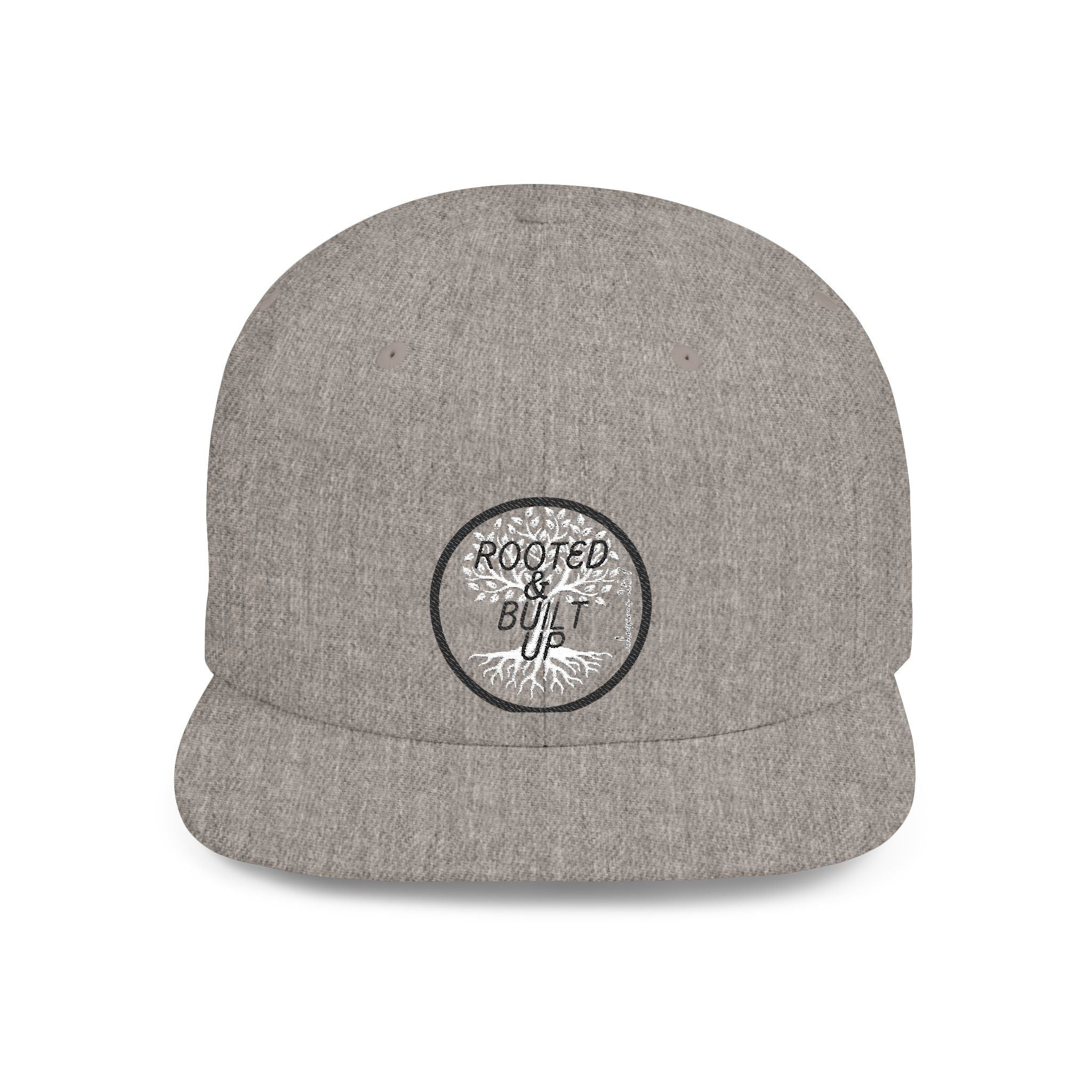 Rooted And Built Up Flat Bill Snapback Hat