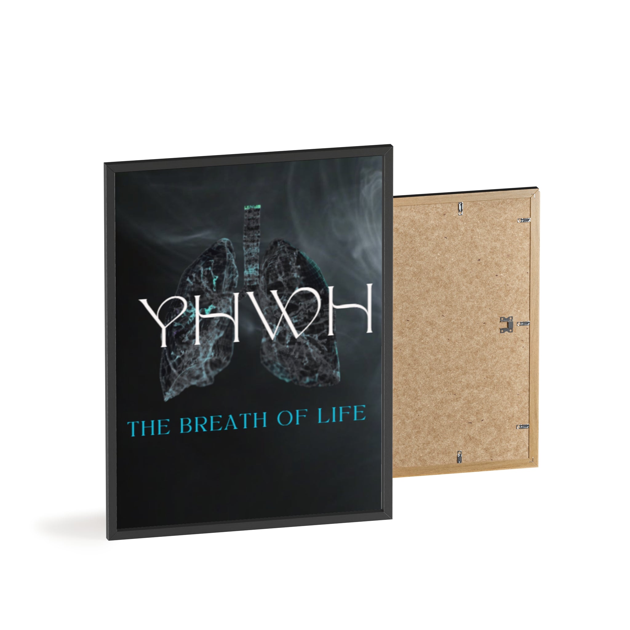 YHWH The Breath of Life Poster with Wooden Frame
