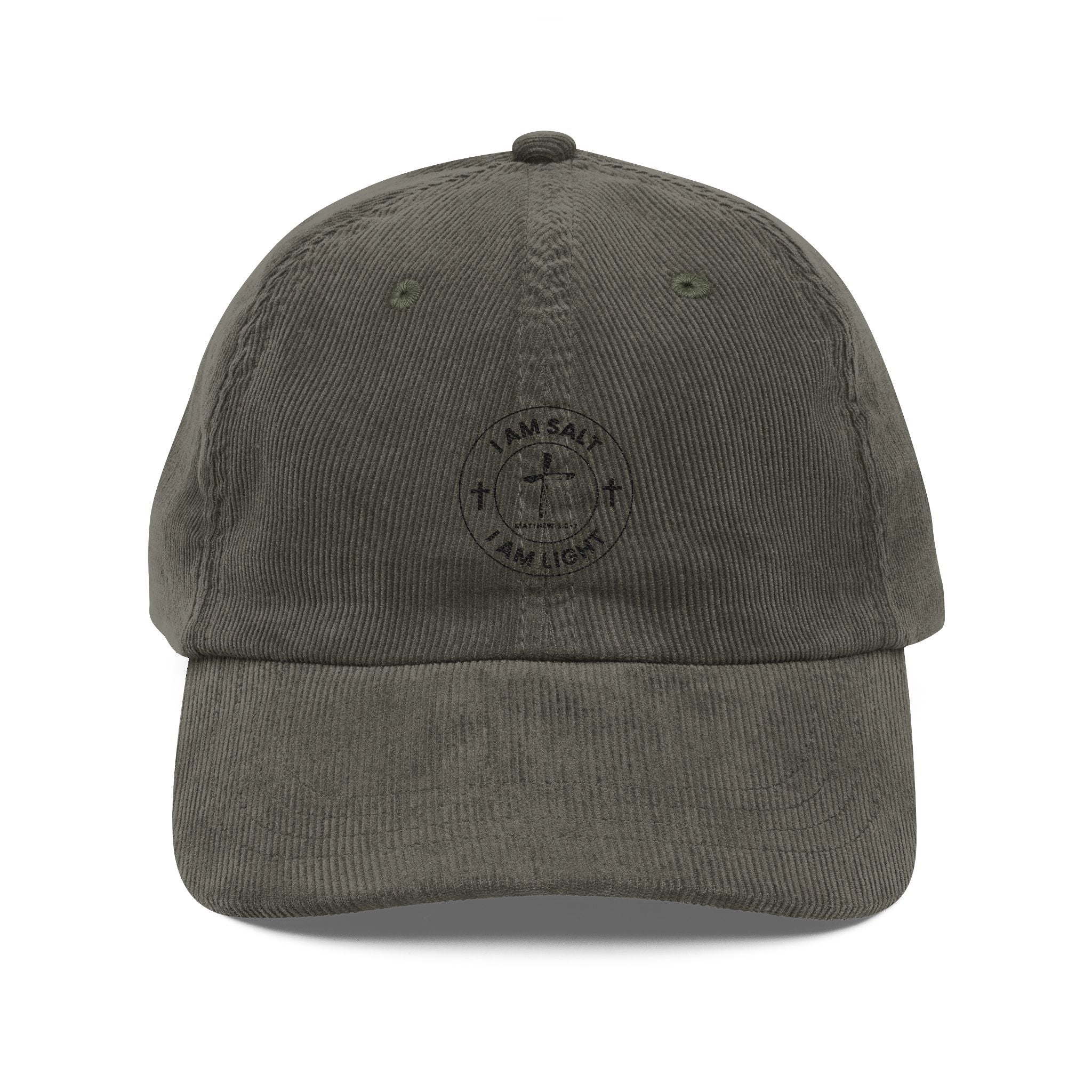 I am Salt I am Light Vintage Embroidered Corduroy Cap