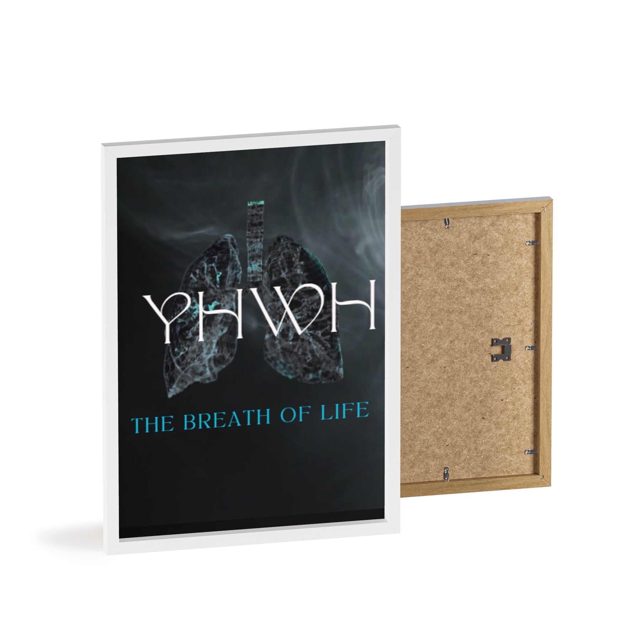 YHWH The Breath of Life Poster with Wooden Frame