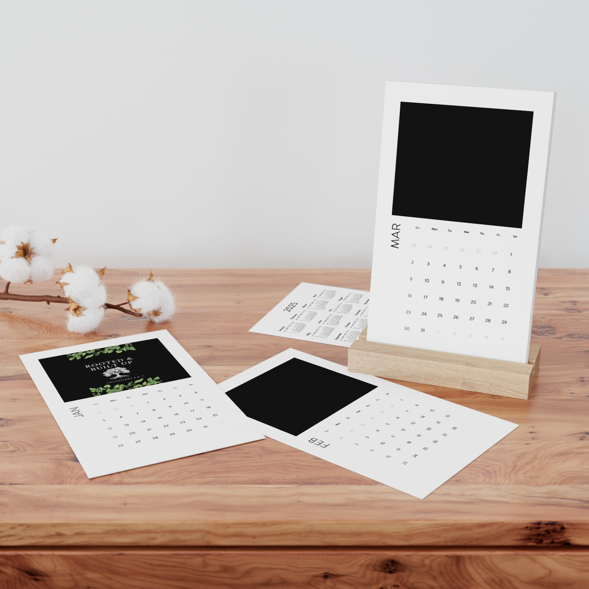 Rooted and Built Up Vertical Desk Calendar (2025)
