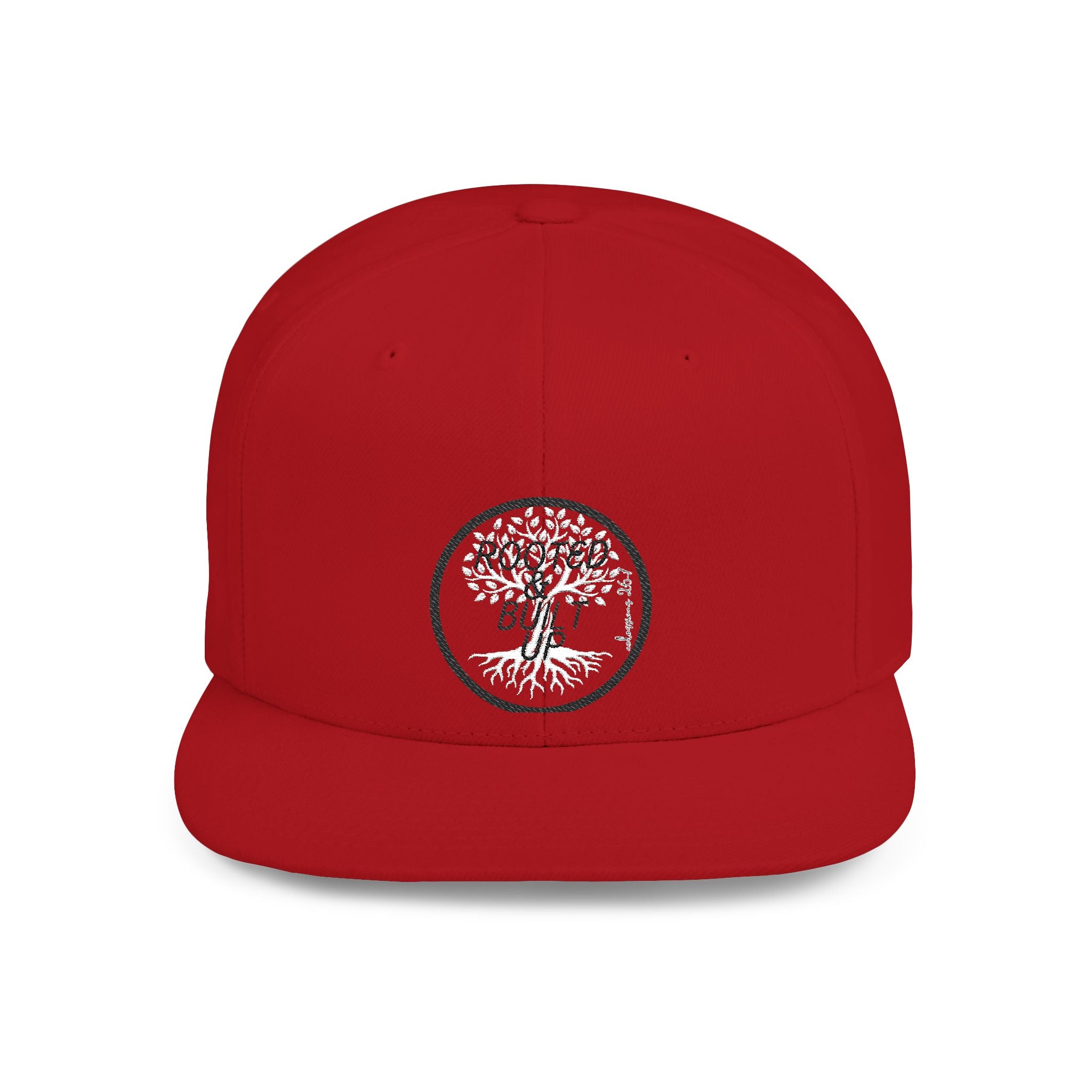 Rooted And Built Up Flat Bill Snapback Hat