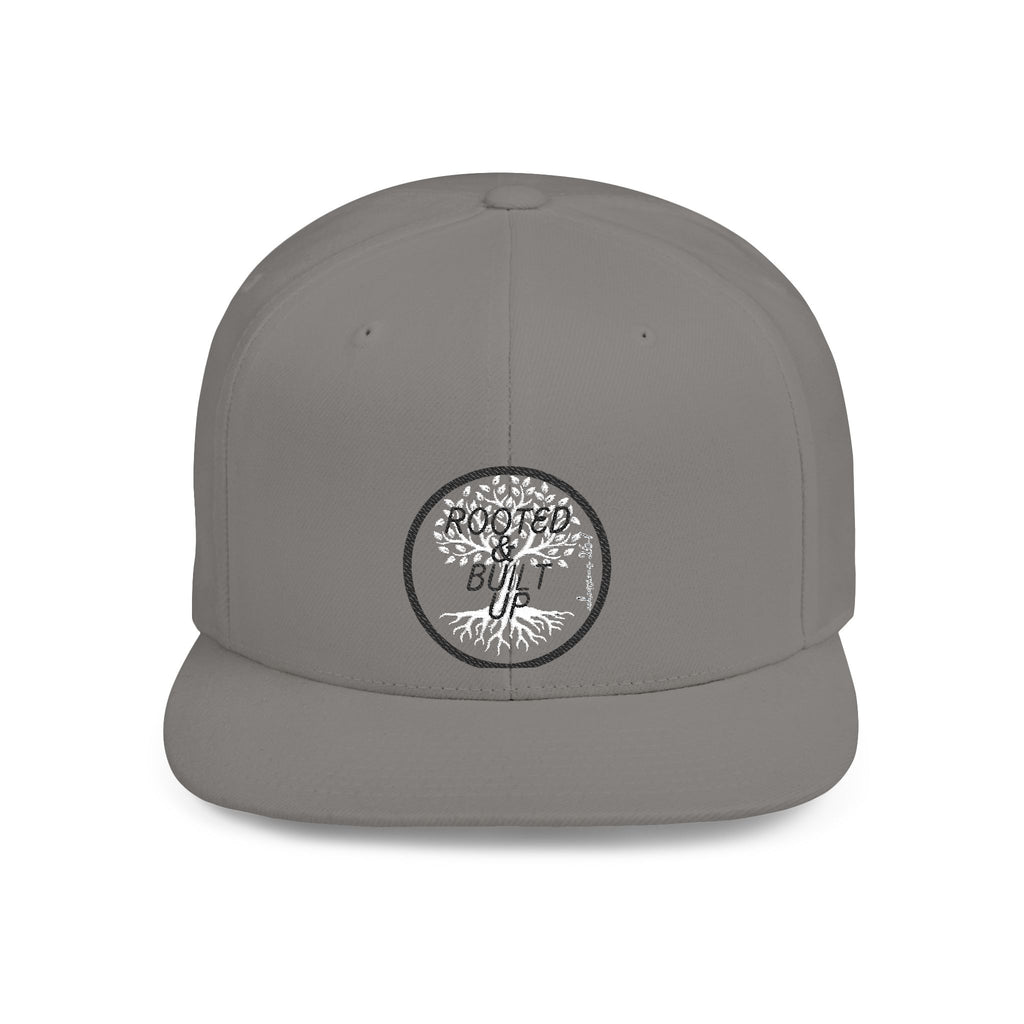 Rooted And Built Up Flat Bill Snapback Hat