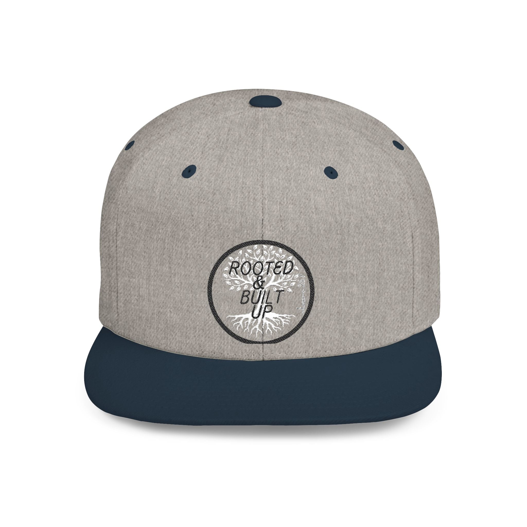 Rooted And Built Up Flat Bill Snapback Hat