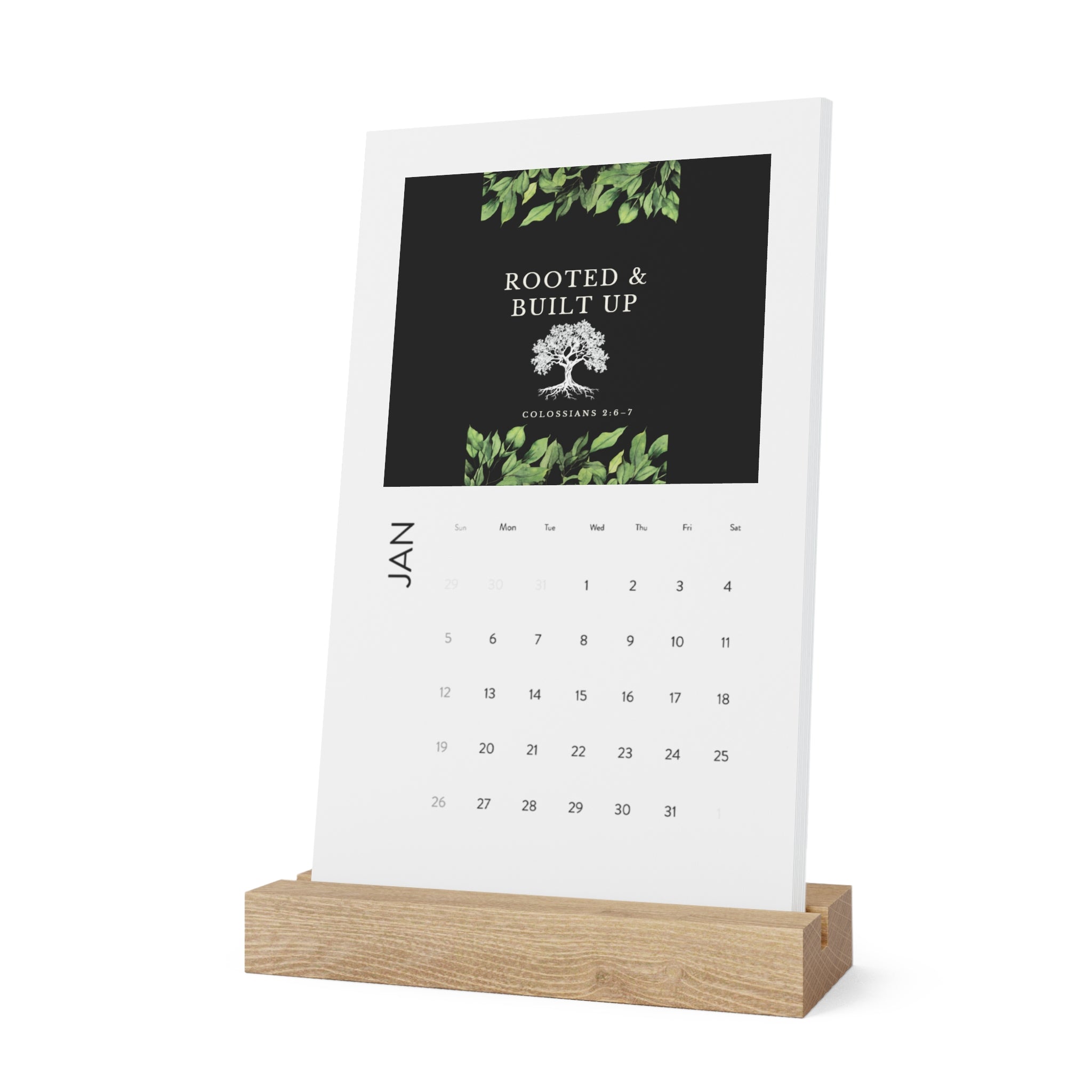 Rooted and Built Up Vertical Desk Calendar (2025)