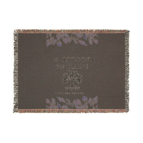 Cozy Rooted & Built Up Woven Blanket, Home Decor, Housewarming, Cozy Nights, Faith Lovers,