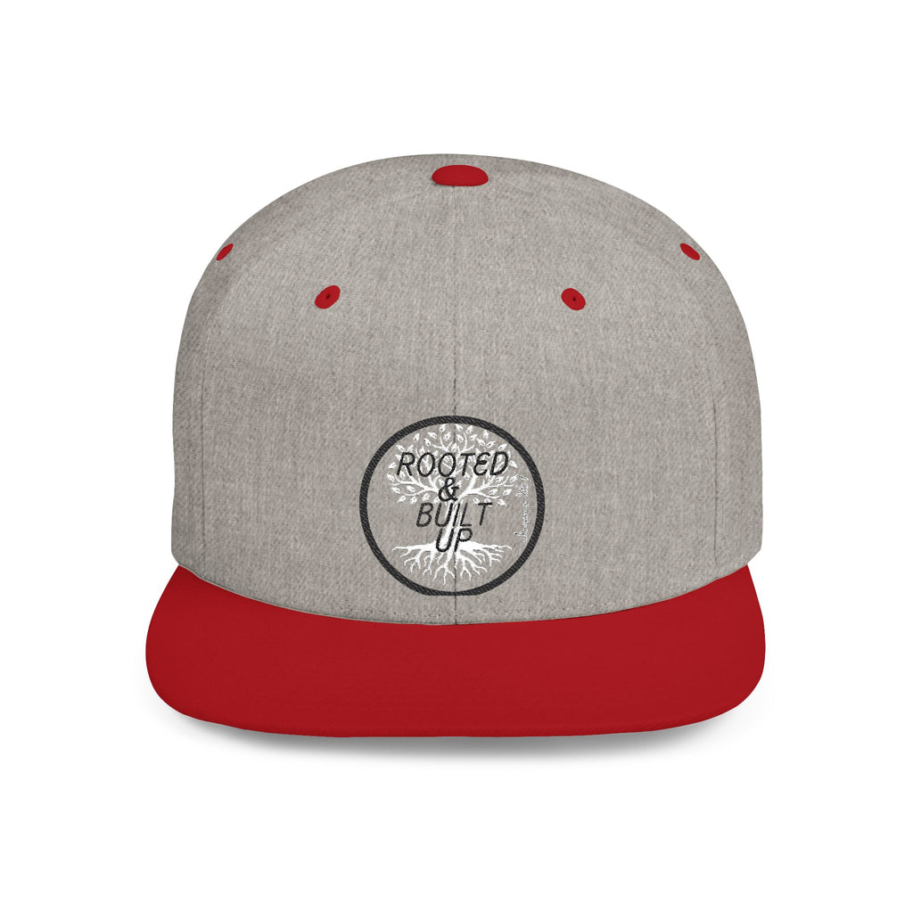 Rooted And Built Up Flat Bill Snapback Hat