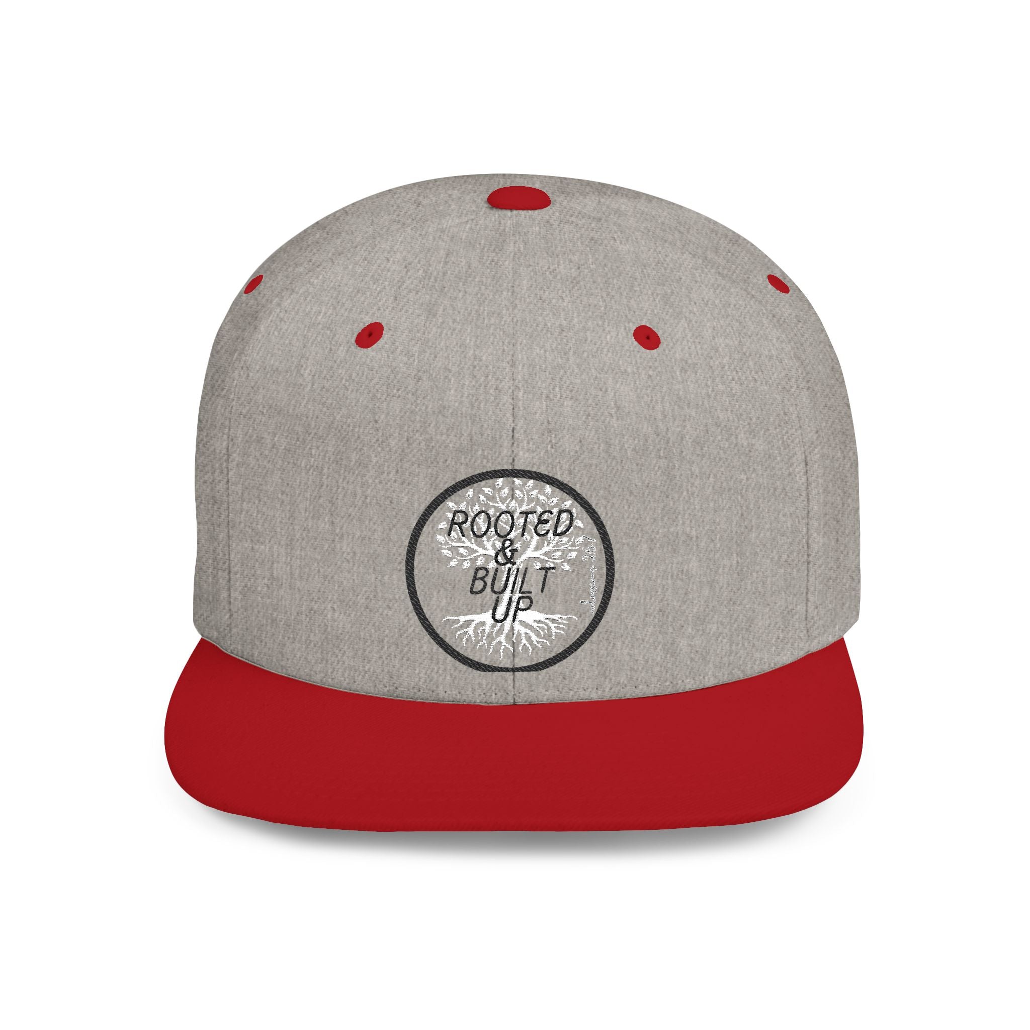 Rooted And Built Up Flat Bill Snapback Hat