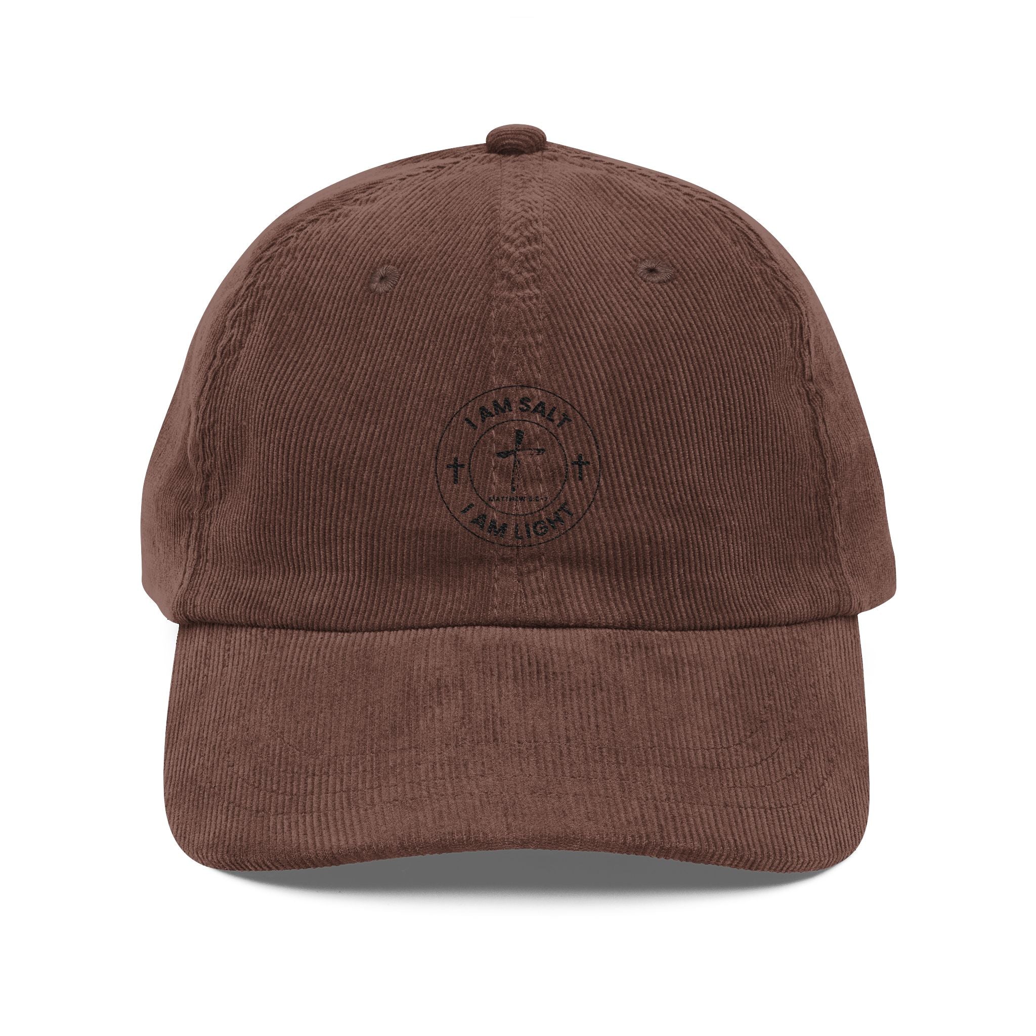 I am Salt I am Light Vintage Embroidered Corduroy Cap