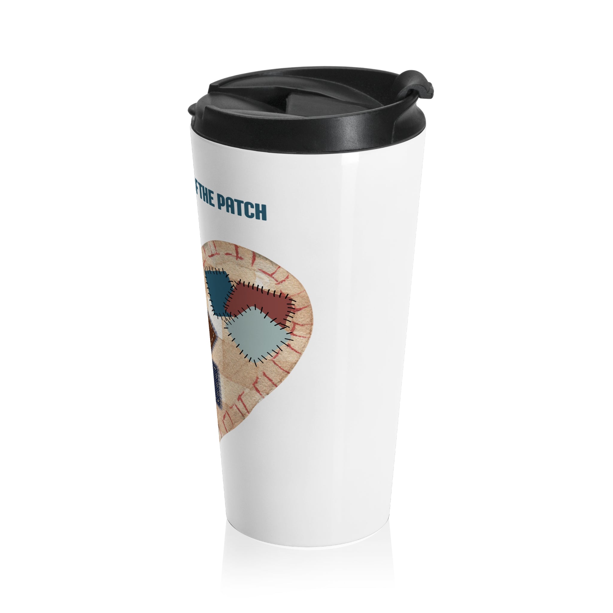 Quilted Heart Travel Mug - Perfect Gift for Crafters, Social Events, Patchwork Lovers, Coffee on the Go, Unique Home & Kitchen Decor