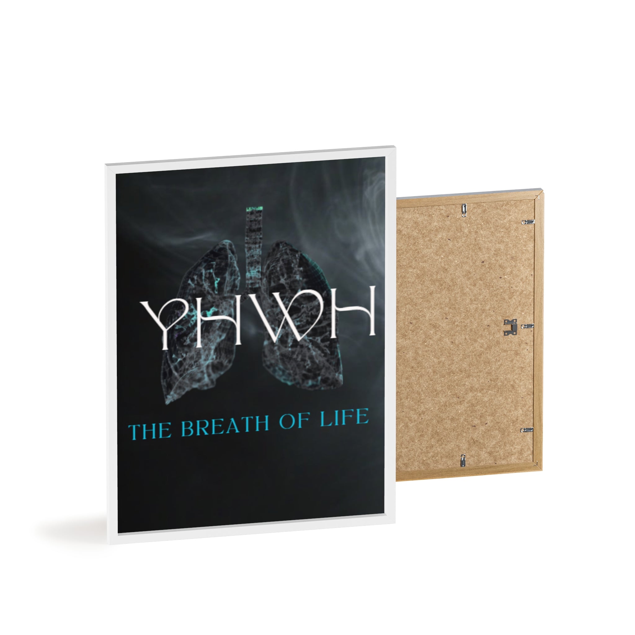YHWH The Breath of Life Poster with Wooden Frame