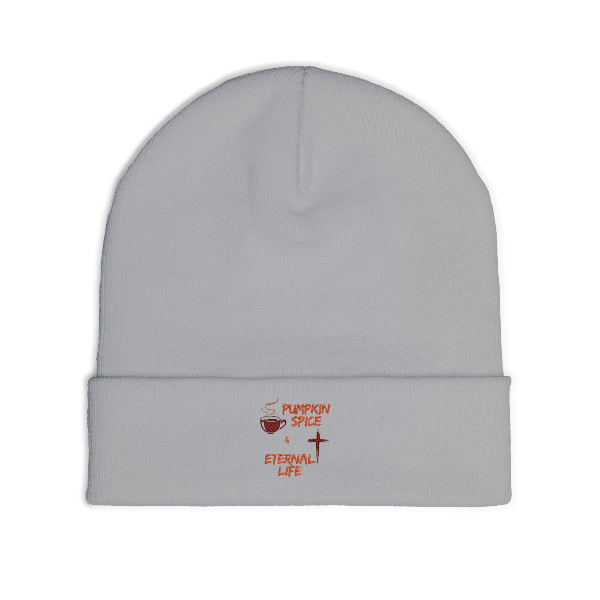Pumpkin Spice and Eternal Life Cotton Knit Beanie