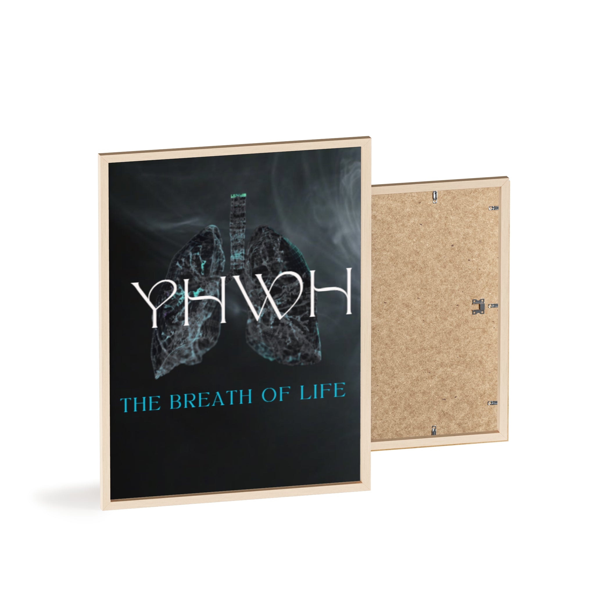 YHWH The Breath of Life Poster with Wooden Frame