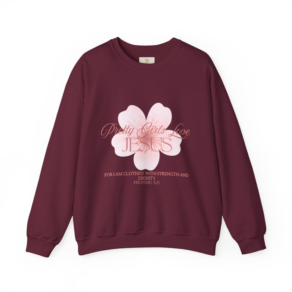 Pretty Girls Love Jesus Crewneck Sweatshirt