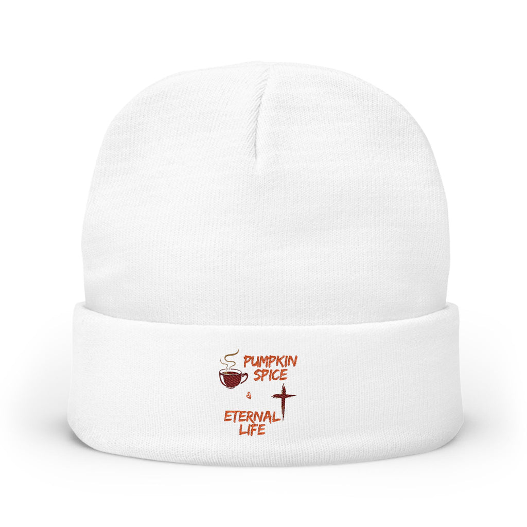 Pumpkin Spice and Eternal Life Cotton Knit Beanie